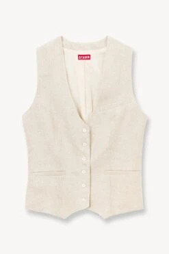 BRETT VEST | OAT MILK 10 BRETT VEST | OAT MILK -Staud STAUD BRETT VEST OAT MILK SUPF 23 ECOM 1 1