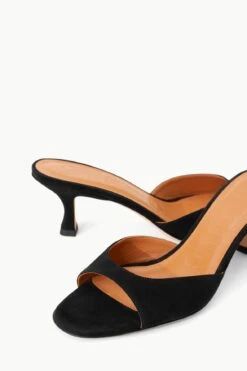 BRIGITTE MULE | BLACK SUEDE -Staud STAUD BRIGITTE MULE BLACK SUPF 23 ECOM 4