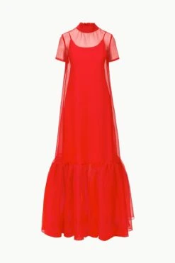 CALLUNA DRESS | RED ROSE -Staud STAUD CALLUNADRESS REDROSE ECOM 1