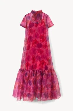 CALLUNA DRESS | MAGENTA PAINTED FLORAL -Staud STAUD CALLUNA DRESS MAGENTAPAINTEDFLORAL HOLIDAY 22 ECOM 1