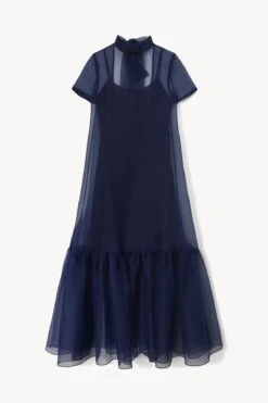 Staud -Staud STAUD CALLUNA DRESS NAVY HOLIDAY 22 ECOM 1