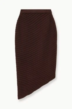 CANTILEVER SKIRT | DARK CHOCOLATE -Staud STAUD CANTILEVER SKIRT DARKCHOCOLATE FALL 23 ECOM 1