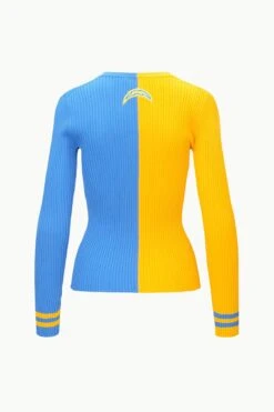 THE STAUD NFL CARGO SWEATER | LOS ANGELES CHARGERS -Staud STAUD CARGOSWEATERXNFL SWEATER LOSANGELESCHARGERS FANATICS 23 ECOM 2