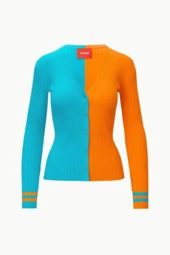 THE STAUD NFL CARGO SWEATER | MIAMI DOLPHINS -Staud STAUD CARGOSWEATERXNFL SWEATER MIAMIDOLPHINS FANATICS 23 ECOM 1