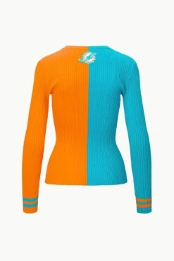 THE STAUD NFL CARGO SWEATER | MIAMI DOLPHINS -Staud STAUD CARGOSWEATERXNFL SWEATER MIAMIDOLPHINS FANATICS 23 ECOM 2