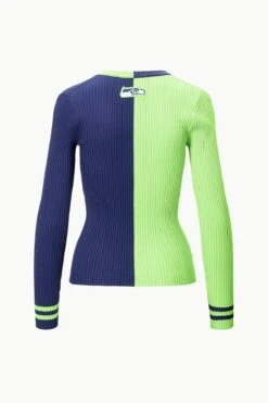 THE STAUD NFL CARGO SWEATER | SEATTLE SEAHAWKS -Staud STAUD CARGOSWEATERXNFL SWEATER SEATTLESEAHAWKS FANATICS 23 ECOM 2