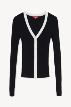 CARGO SWEATER | BLACK -Staud STAUD CARGO SWEATER BLACK WHITE SPRING 23 ECOM 1