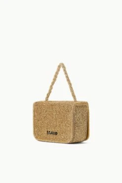 CARMEN BEADED BOX BAG | GOLD -Staud STAUD CARMENBEADEDBOXBAG GOLD ECOM 2