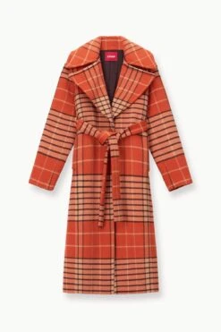 CARVER COAT | PERSIMMON MEGA PLAID -Staud STAUD CARVER COAT PERSIMMONMEGAPLAID FALL 23 ECOM 1