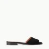 CASPIAN SLIDE | BLACK SUEDE -Staud STAUD CASPIAN SLIDE BLACK SUPF 23 ECOM 1