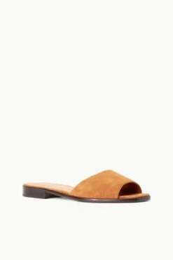 CASPIAN SLIDE | TAN SUEDE -Staud STAUD CASPIAN SLIDE TANSUEDE SUPF 23 ECOM 2