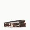 CLASSIC JEANS BELT | BROWN & TAN HAIRCALF -Staud STAUD CLASSIC20MMWIDE BELT BROWNTANHAIRCALF FALL 23 ECOM 1