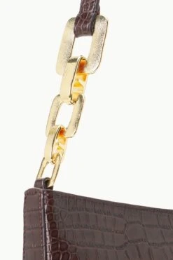 COLT SHOULDER BAG | ESPRESSO CROC EMBOSSED -Staud STAUD COLT SHOULDERBAG ESPRESSO FALL 23 ECOM 4