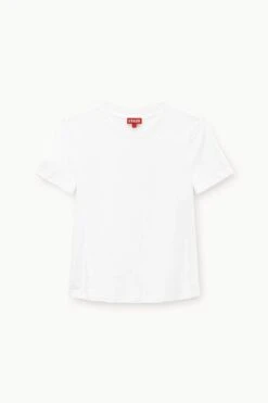 CREW NECK T SHIRT | WHITE -Staud STAUD CREWNECK TSHIRT WHITE SPRING 23 ECOM 1