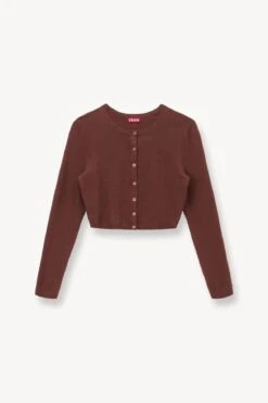 DEANNA SWEATER | CLOVE -Staud STAUD DEANNA SWEATER CLOVE SUPF 23 ECOM 1