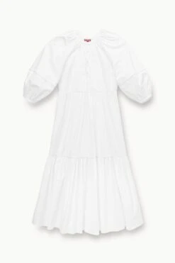 DEMI DRESS | WHITE -Staud STAUD DEMI DRESS WHITE SPRING 23 ECOM 1 1