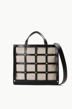 EMMA TOTE | BLACK NATURAL -Staud STAUD EMMATOTE BAG BLACKNATURAL SUPF 23 ECOM 1