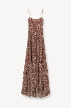 FLORENCE DRESS | CLOVE WAVY DOT -Staud STAUD FLORENCE DRESS CLOVE WAVY DOTS SUPF 23 ECOM 1