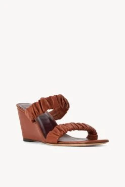 FRANKIE WEDGE | TAN -Staud STAUD FRANKIE WEDGE TAN SEASON 22 ECOM 2