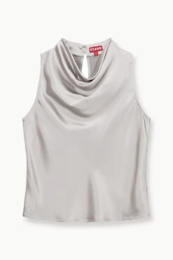 GESTURE TOP | SILVER -Staud STAUD GESTURE WOVENTOP SILVER FALL 23 ECOM 1