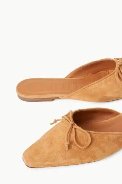 GINA MULE | CASHEW SUEDE -Staud STAUD GINA MULE CASHEW SPRING 23 ECOM 4
