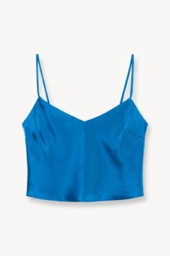 GRACIE TOP | ISLAND BLUE -Staud STAUD GRACIE TOP ISLAND BLUE SUPF 23 ECOM 1