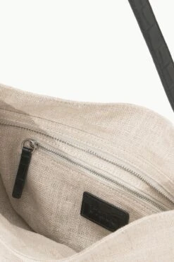 MARIKE BAG | NATURAL BLACK LINEN 9 MARIKE BAG | NATURAL BLACK LINEN -Staud STAUD GWEN CLUTCH NATURALBLACK SUPF 23 ECOM 3