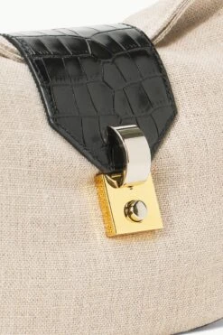 MARIKE BAG | NATURAL BLACK LINEN 10 MARIKE BAG | NATURAL BLACK LINEN -Staud STAUD GWEN CLUTCH NATURALBLACK SUPF 23 ECOM 4