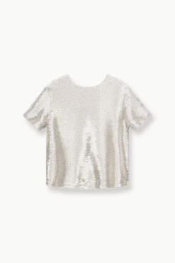 INGRID TOP | SILVER -Staud STAUD INGRID KNITTOP SILVER FALL 23 ECOM 1