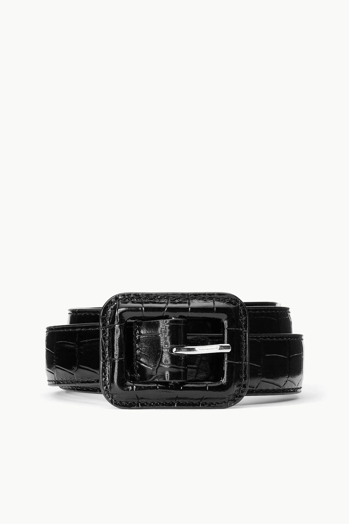 JEANS BELT | BLACK CROC EMBOSSED 3 JEANS BELT | BLACK CROC EMBOSSED