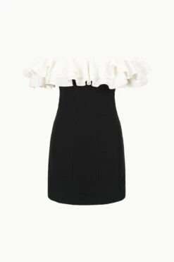 KIARA DRESS | BLACK IVORY -Staud STAUD KIARADRESS BLACKIVORY ECOM 1