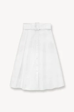 KINGSLEY SKIRT | WHITE -Staud STAUD KINGSLEY SKIRT WHITE SUPF 23 ECOM 1 1