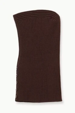 KNIT BALACLAVA | DARK CHOCOLATE -Staud STAUD KNITBALACLAVA ACCESSORY DARKCHOCOLATE FALL 23 ECOM 2