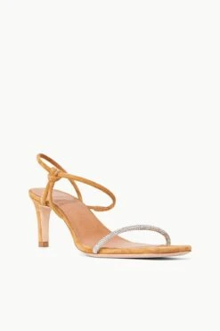 LAUREL CRYSTAL HEEL | RHINESTONE CASHEW SUEDE -Staud STAUD LAUREL HEEL CASHEWRHINESTONE SPRING 23 ECOM 2