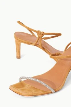 LAUREL CRYSTAL HEEL | RHINESTONE CASHEW SUEDE -Staud STAUD LAUREL HEEL CASHEWRHINESTONE SPRING 23 ECOM 4