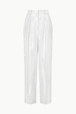 LUISA PANT | SILVER -Staud STAUD LUISAPANT SILVER ECOM 1