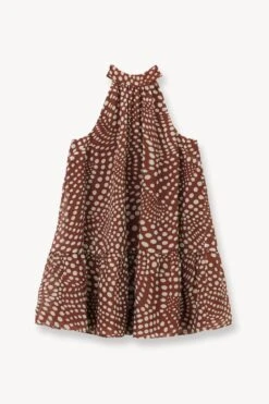 MARLOWE DRESS | CLOVE WAVY DOT -Staud STAUD MARLOWE DRESS CLOVE WAVY DOTS SUPF 23 ECOM 1