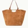MAR TOTE | TAN SUEDE -Staud STAUD MAR TOTE TAN FALL 23 ECOM 1 R