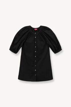 MINI VINCENT DRESS | BLACK -Staud STAUD MINI VINCENT DRESS BLACK SPRING 23 ECOM 1