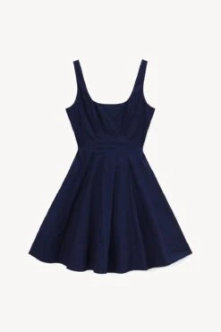 MINI WELLS DRESS | NAVY 12 MINI WELLS DRESS | NAVY -Staud STAUD MINI WELLS DRESS NAVY SPRING 23 ECOM 1