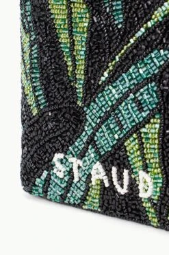 ZOE BEADED BAG | GREEN PALM -Staud STAUD MINIBEADEDCOTE BAG GREENPALM SUPF 23 ECOM 3