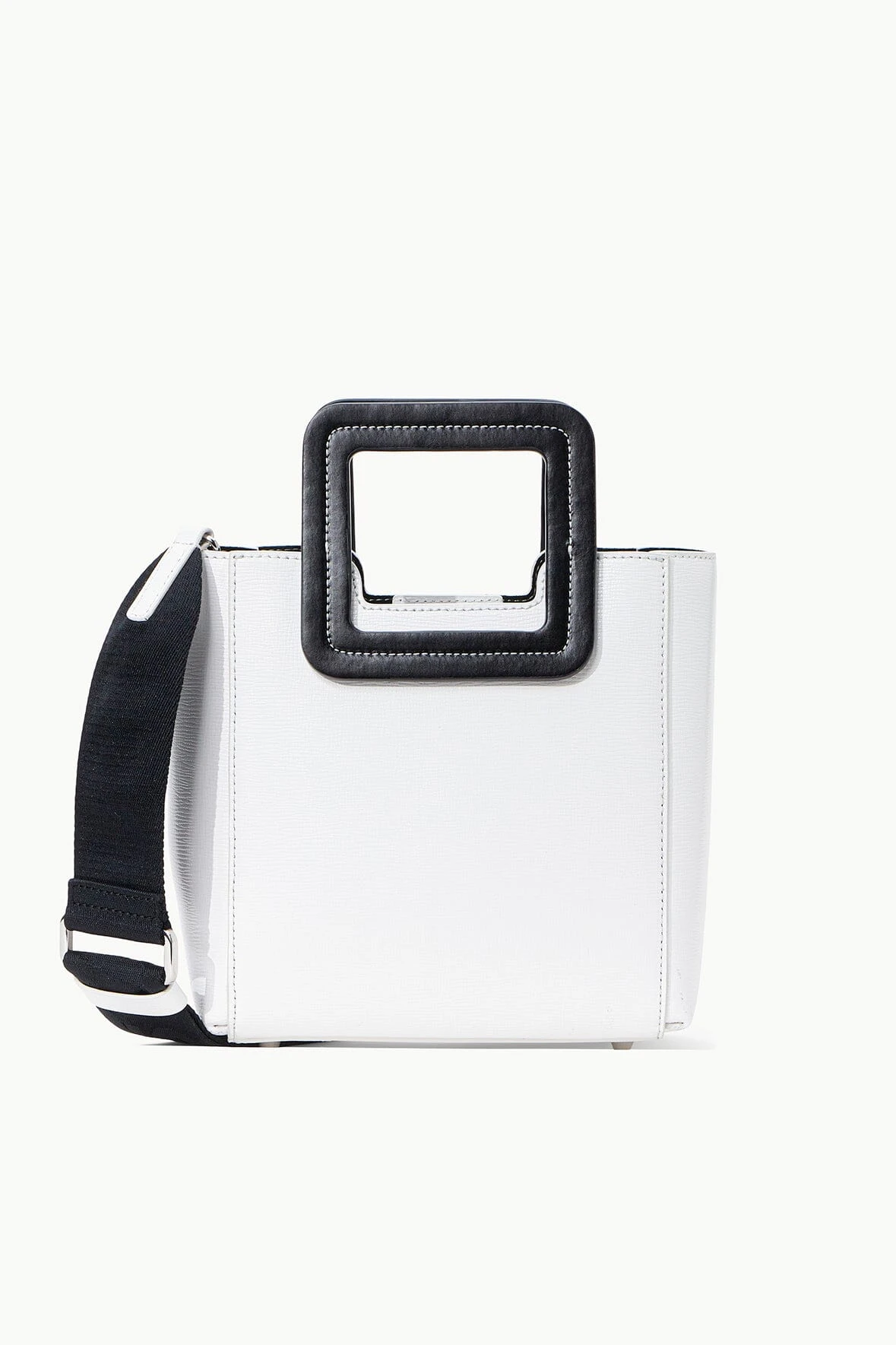 MINI SHIRLEY LEATHER BAG | WHITE BLACK 3 MINI SHIRLEY LEATHER BAG | WHITE BLACK