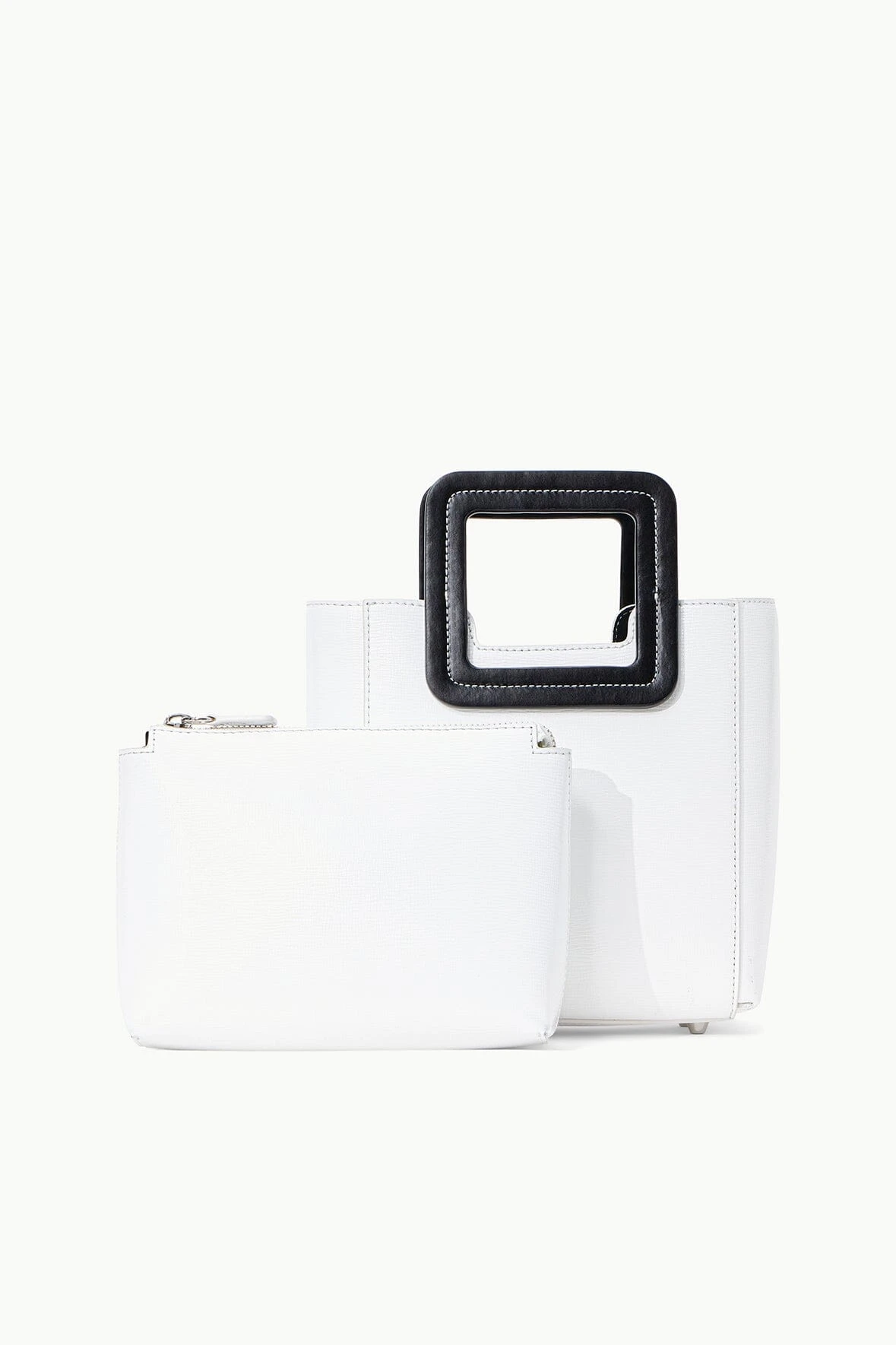 MINI SHIRLEY LEATHER BAG | WHITE BLACK 6 MINI SHIRLEY LEATHER BAG | WHITE BLACK - Image 4