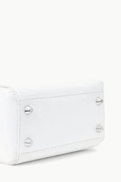 MINI SHIRLEY LEATHER BAG | WHITE BLACK 17 MINI SHIRLEY LEATHER BAG | WHITE BLACK -Staud STAUD MINISHIRLEY BAG WHITEBLACK SPRING 23 ECOM 4
