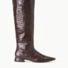 OLGA BOOT | ESPRESSO CROC EMBOSSED 2 OLGA BOOT | ESPRESSO CROC EMBOSSED -Staud STAUD OLGA BOOT ESPRESSO FALL 23 ECOM 1