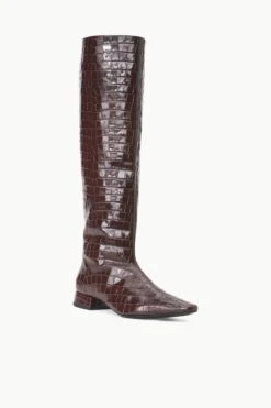 OLGA BOOT | ESPRESSO CROC EMBOSSED 9 OLGA BOOT | ESPRESSO CROC EMBOSSED -Staud STAUD OLGA BOOT ESPRESSO FALL 23 ECOM 2