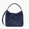 PERRY BAG | NAVY HAIRCALF -Staud STAUD PARRYHOBO BAG NAVY FALL 23 ECOM 1 1