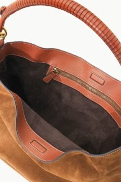 PERRY BAG | TAN SUEDE -Staud STAUD PERRYHOBO BAG TAN FALL 23 ECOM 3 1