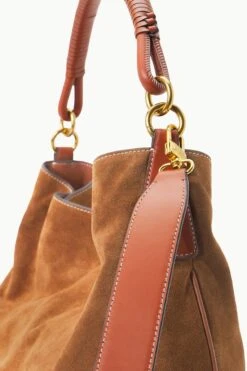 PERRY BAG | TAN SUEDE -Staud STAUD PERRYHOBO BAG TAN FALL 23 ECOM 4 1