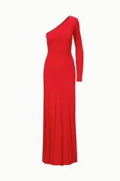 SERENA DRESS | RED ROSE -Staud STAUD SERENADRESS REDROSE ECOM 1